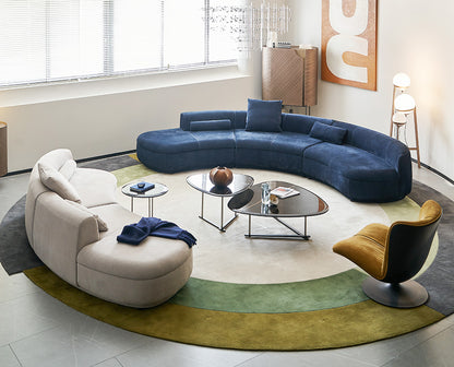 Gainsville GS9100 Modern Curved Sectional Sofa